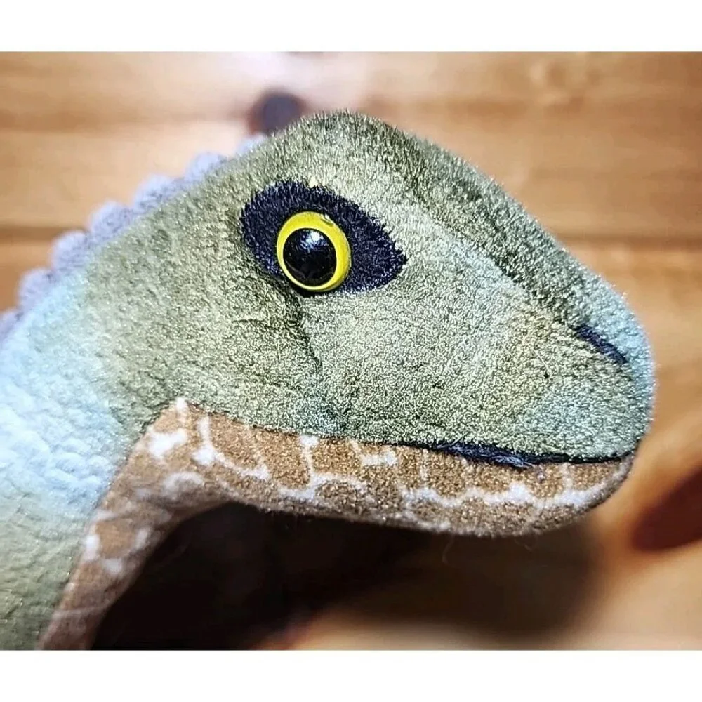 Petting Zoo Stuffed Dino Plush Green 20 inches Long Dinosaur - Picture 11 of 11